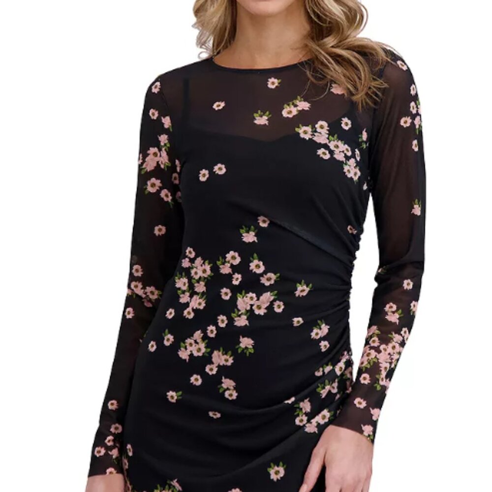 Ted Baker Printed Mesh Floral Column Dress NWT